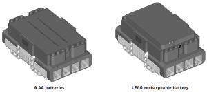 AA Batteries or LEGO Rechargeable battery